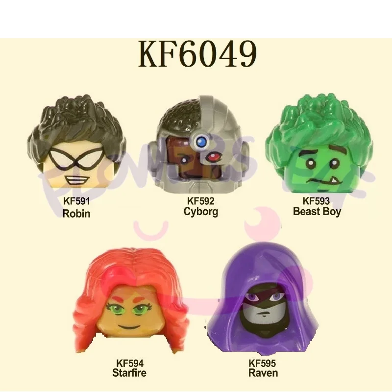 

New Titan Season Dove Pigeon Superboy Hawk Crow Robin Beast Boy Building Blocks Children's Toy Green Hair