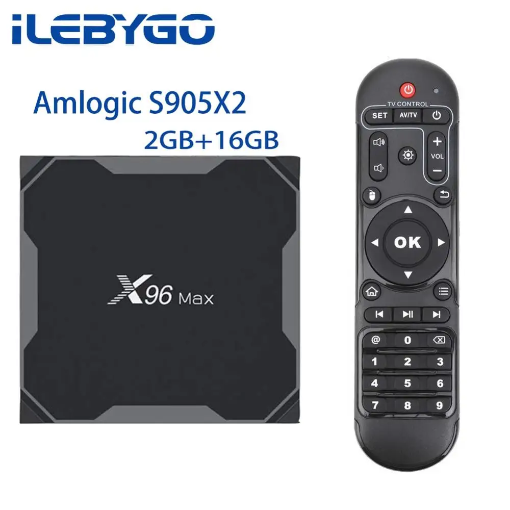 2GB 16GB ILebygo X96 Max Android 8,1 умные телевизоры BOX Amlogic S905X2 4 ядра Гб 64 Декодер каналов кабельного телевидения 2,4 г и 5,8 Wi Fi BT 1000 м к media player - Цвет: 2GB 16GB