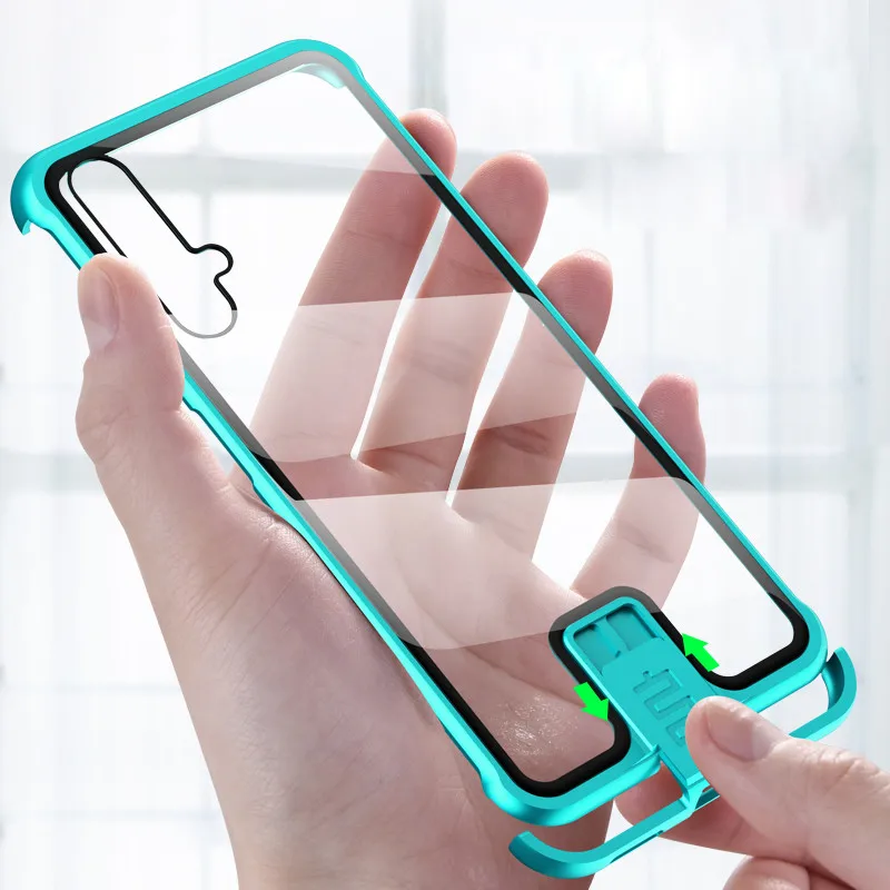 

Metal Glass Honor 20 Case For Huawei Honor 20 Pro Case Transparent Shockproof Frameless Cover Coque For Huawei Honor 20 Pro Case