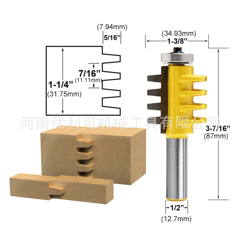 1/2or 1/4 6mm 8mm shank Cone tenon knife router bits  Woodwork Cutters Woodworking milling cutters  router bits