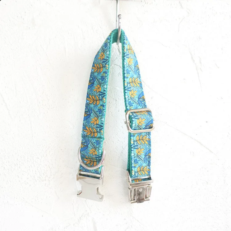 Ожерелье для собак с принтом листьев персонализированное колье поводок немецкой