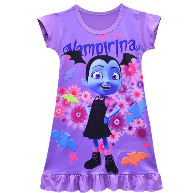 2019 Vampirina платье принцессы летнее для девочек ночная рубашка детские платья