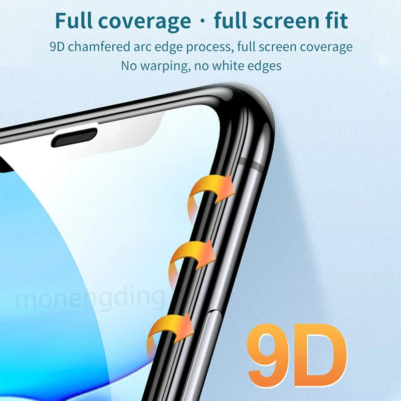 Защитное стекло с полным покрытием для IPhone 11 Pro Max X XS XR 7 8 6 Plus | Мобильные телефоны и