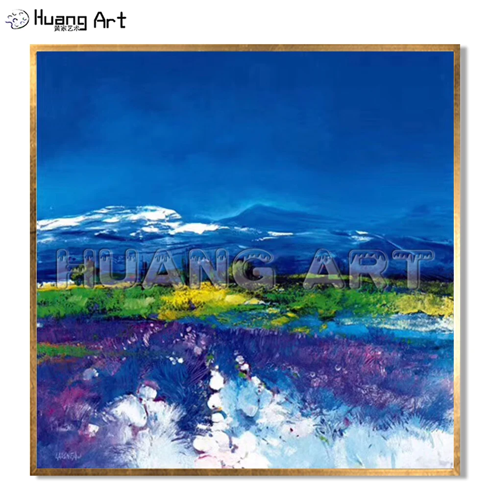 Специальная масляная живопись сельского ландшафта Ручная роспись высокое