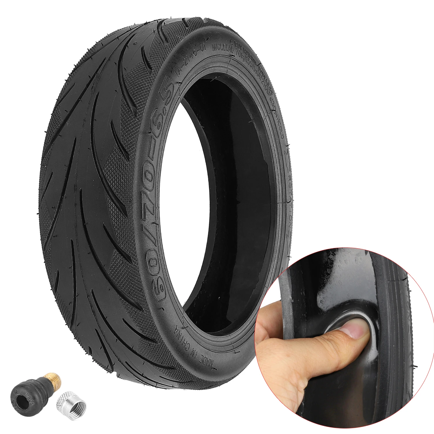 

60/70-6.5 Tubeless Tire with Vavle for 10 InchNinebot MAX G30 Electric Scooter Explosion-proof Self-healing Tyre as Original