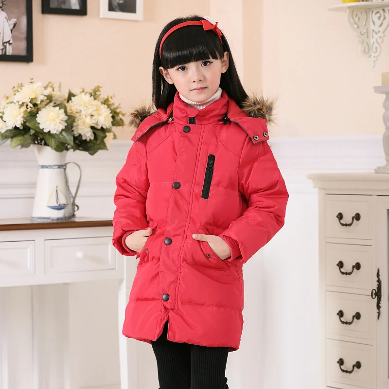 

Children Down Coat Winter Teenage Baby Girls Down Jacket Padded Parka Coats Thicken Warm Long Jackets Toddler Kids Outerwear 12Y