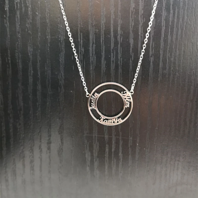 Ожерелье с именем из нержавеющей стали на заказ несколько кулон-табличка