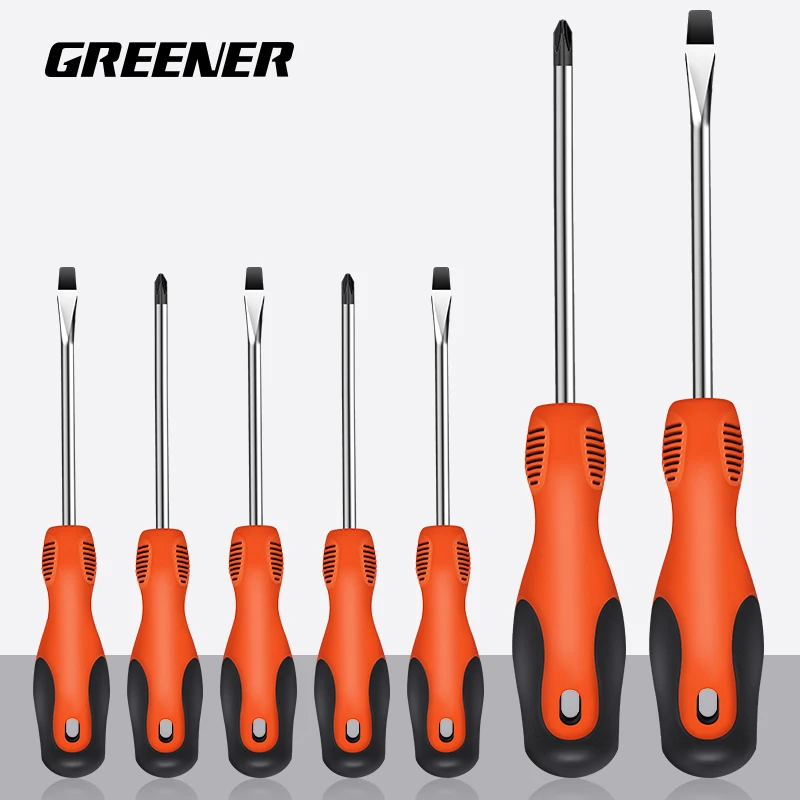 

Greener Cross and straight screwdriver household Screw Driver Bit Magnetic Screwdrivers For Electrician Hand Maintenance Tools