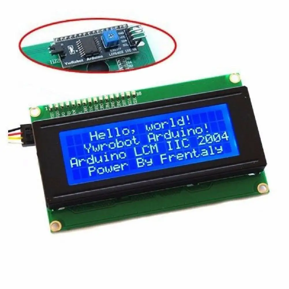 Синий последовательный IIC/I2C/TWI 2004 204 20 х 4 символьный ЖК дисплей модуль Дисплей для
