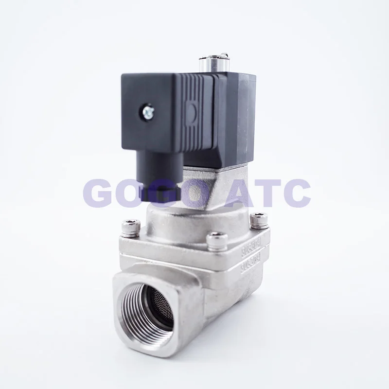AIRTAC Normally open high temperature steam valve 7bar/100psi 2 way solenoid stainless steel SUS304 water inch PTFE | Обустройство