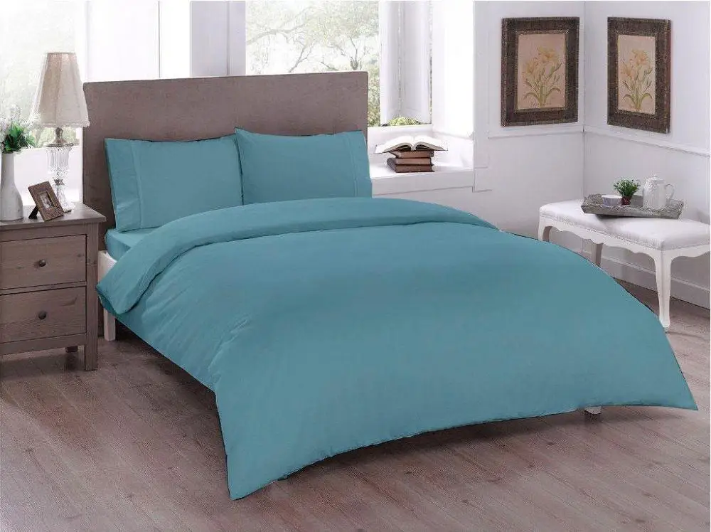 

Dowry World Pure Double Duvet Cover Set Dark Cyan