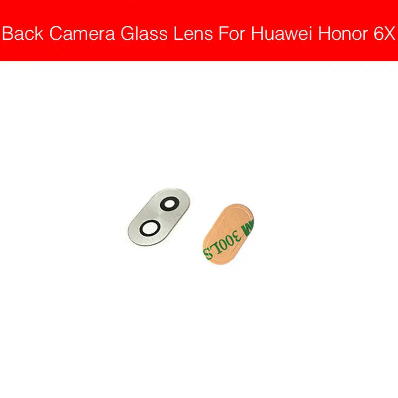 Honor 6X silver Стеклянная крышка для камеры заднего вида для huawei Honor 6A 6X 7A 7C 7X 8C 8X стеклянная наклейка на рассеиватель для huawei Honor Play 8A 6 7 - Цвет: Honor 6X silver