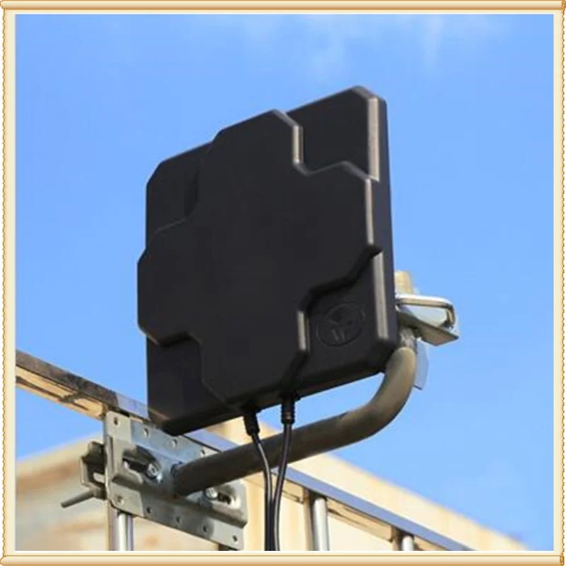 LTE dual polarization panel antenna 4G LTE antenna 3G 4G external antennna outdoor antenna with 10m cable Double N male  conn