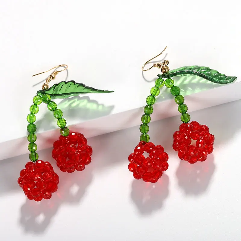 

Fashion OL Fruit Earrings Trend Sweet Personality Cherry Earrings Jewelry