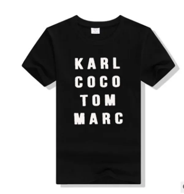 

Summer Men & Women Black karl coco tom marc American T shirt Woman Tee Fashion Tops Street Hippie Punk Men & Womens Tshirts