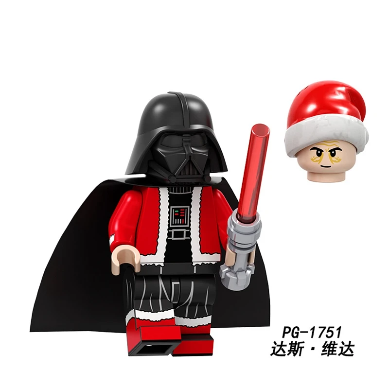 Звездные войны рождественские фигурки йода Дарт Вейдер люк Хан Solo Obiwan строительные блоки игрушки подарки Marvel Супер Герои фигурка - Цвет: PG1751