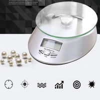 5kg digital scale lcd electronic platform scale precision weight weight electronic scale tempered glass food weighing scale