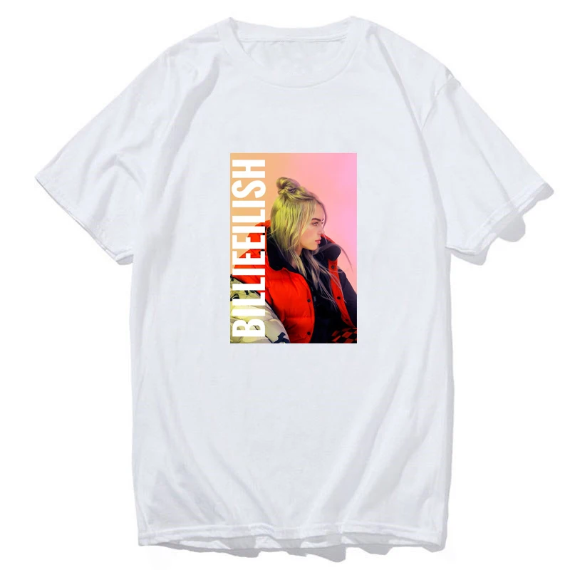 Billie Eilish футболка уличная хип-хоп ee-рубашка для op vogue Женская рубашка Harajuku одежда смешная винтажная
