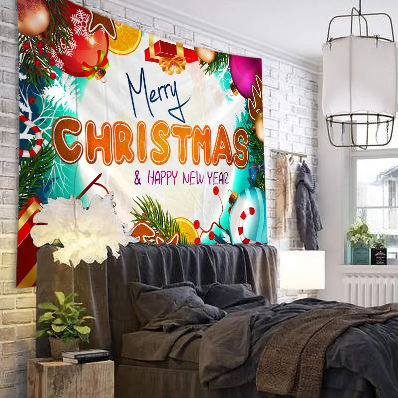 Рождественский 3D гобелен настенное покрывало для кровати пляжное полотенце