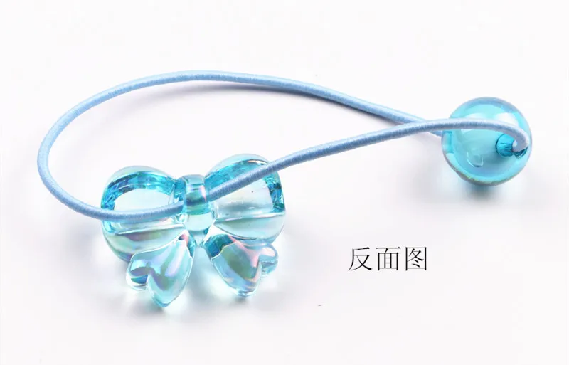 Новые креативные Милые Акриловые круглые резинки для волос с бабочками 2 шт.