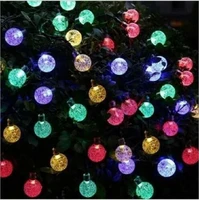100led solar led string lights outdoor crystal ball garland solar powered 8 modes waterproof fairy lamp for christmas garden dec