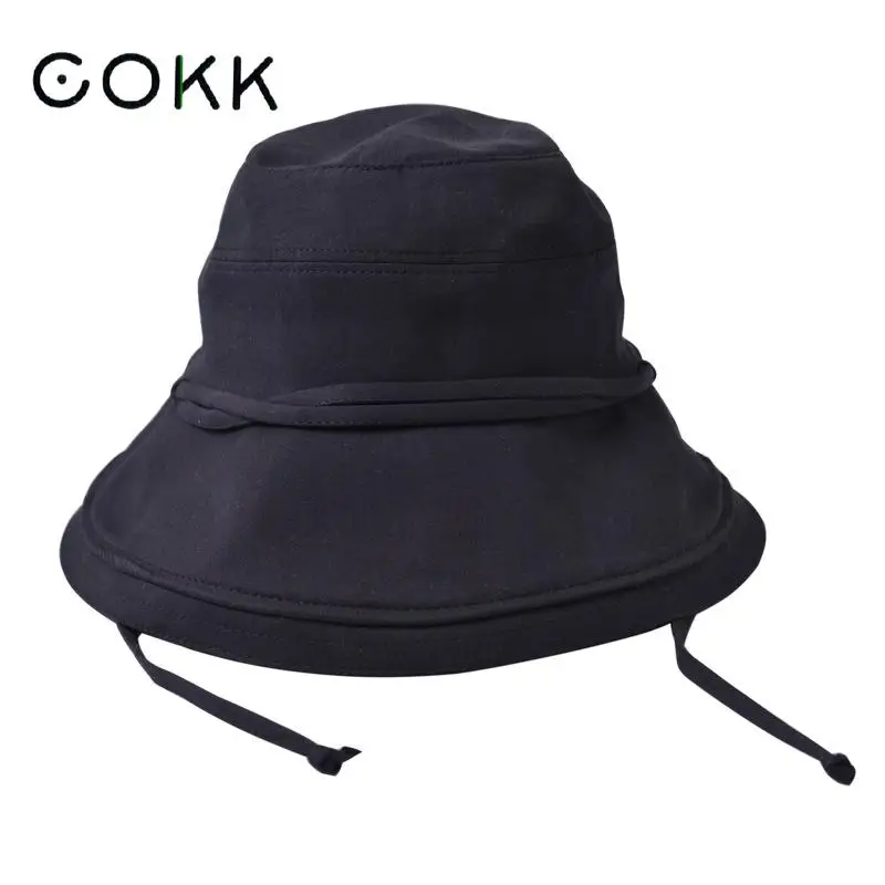 

Панама COKK, женская, летняя, осенняя, широкополая, дышащая, от солнца