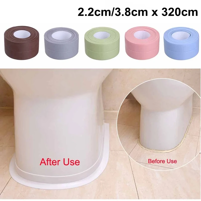 

Kitchen Bathroom Sealing Strip Tape Bath Tub Sink Kitchen Bar Self-adhesive Tape PVC Sealant Tape Waterproof And Mildew Proof