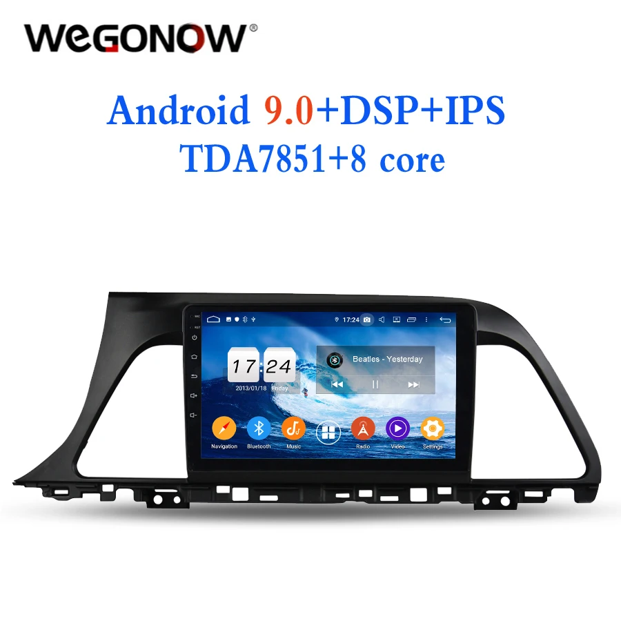HD IPS Android 9 0 для Hyundai SONATA 2015 2016 2017 4 Гб ОЗУ 32 ГБ Автомобильный dvd плеер GPS ГЛОНАСС карта