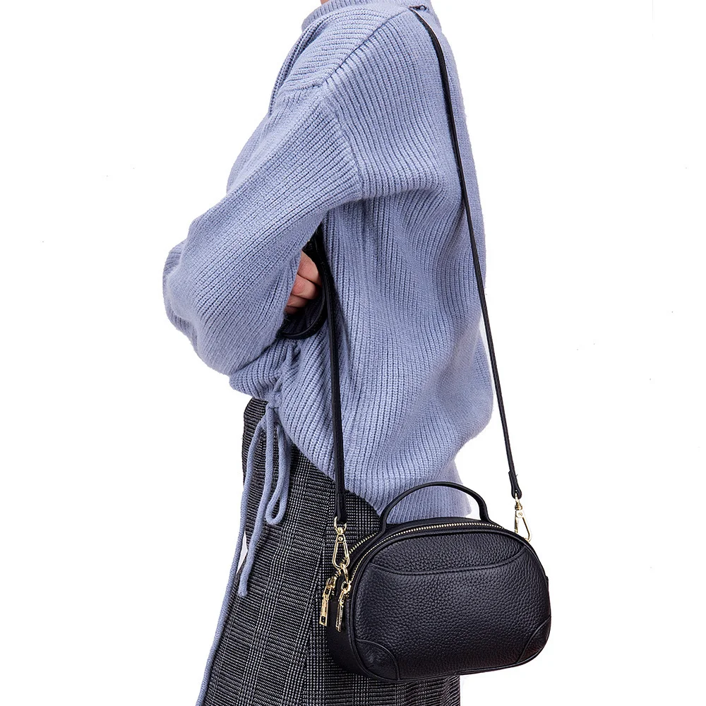 

Luxury Cow Leather Handbags Women Shoulder Bags Ladies Hand Bags Brand Designer Crossbody Bag Girls Small Tote Messenger Bag Sac