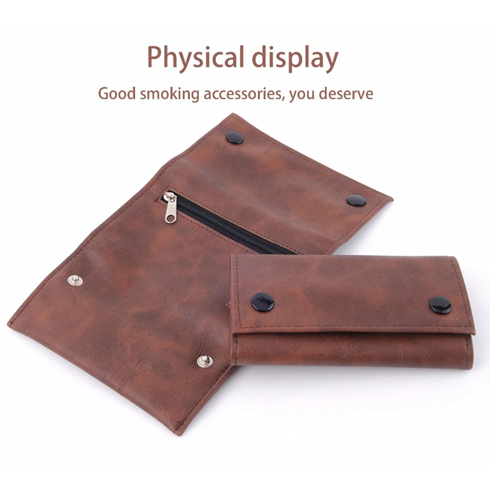 Модная сумка для табака из искусственной кожи коричневого цвета Портативная