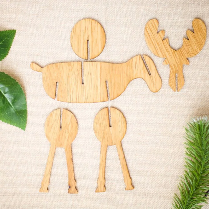 1 шт. деревянные рождественские поделки олени предметы мебели товары для дома
