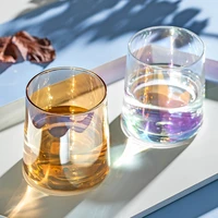 4pc colorful whiskey glass drinking glasses for water juice wine beverages dessert milk drinkware cup home bar martini glass