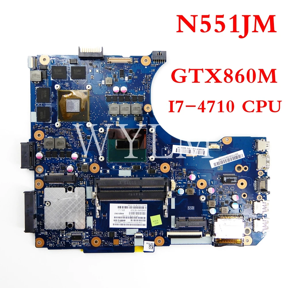 N551JM I7 4710 Процессор GTX860 Материнская плата ASUS N551JX G551JM N551JW G551JX N551JK ноутбука 90NB08C0