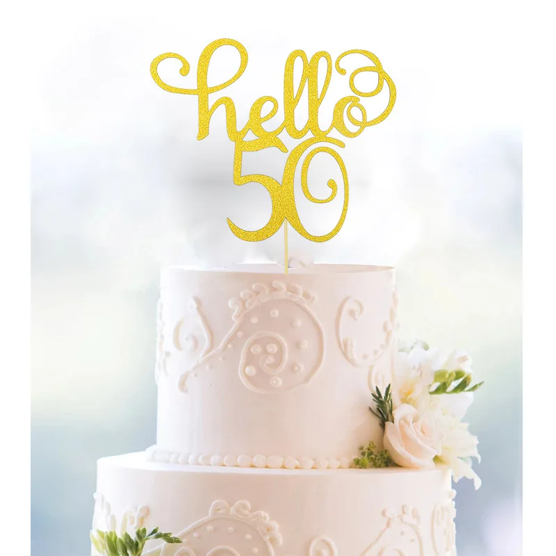 

Gold Glitter Happy Birthday Cake Topper Number Paper Cupcake Topper For 30 40 50 60 Years Birthday Anniversary Party Cake Decor