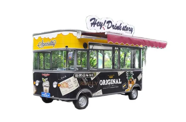 4200 мм мобильный магазин мороженого электрическая закуска уличная продажа