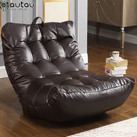 folding pu leather bean bag chair with filling lazy sofa recliner comfy chaise longue corner seat beanbag pouf relax furniture