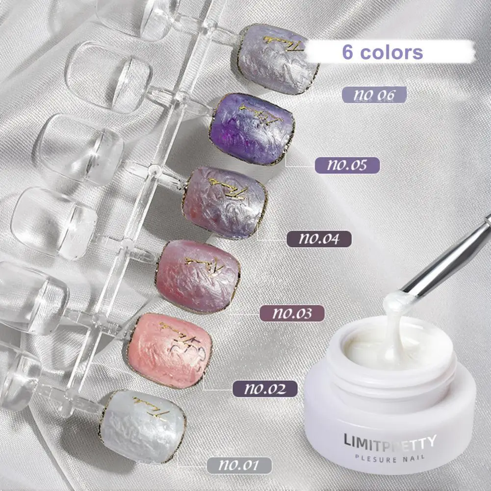 

5ml Nail Color Polish High Pigmented Excellent Saturation No Stimulation Winter Shelles Thread Glitter Pearl Gel for Female