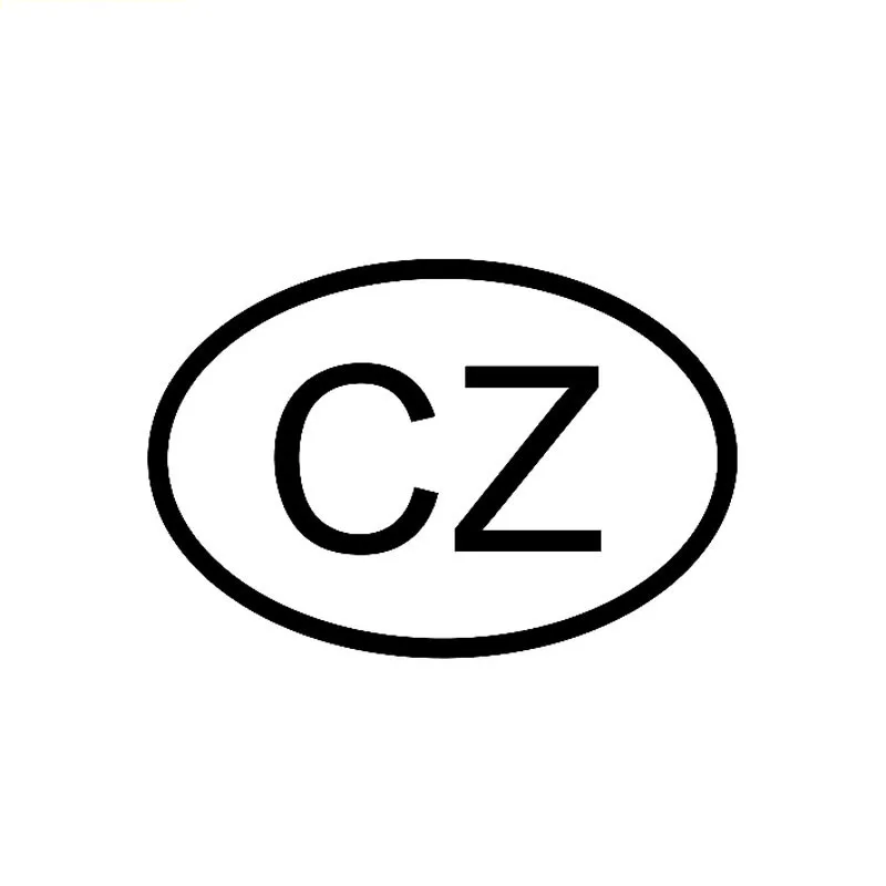 

Fashion Car Sticker CZ Czech Republic Country Code Oval Accessories Vinyl Decal Sunscreen waterproof KK 13cm*9cm