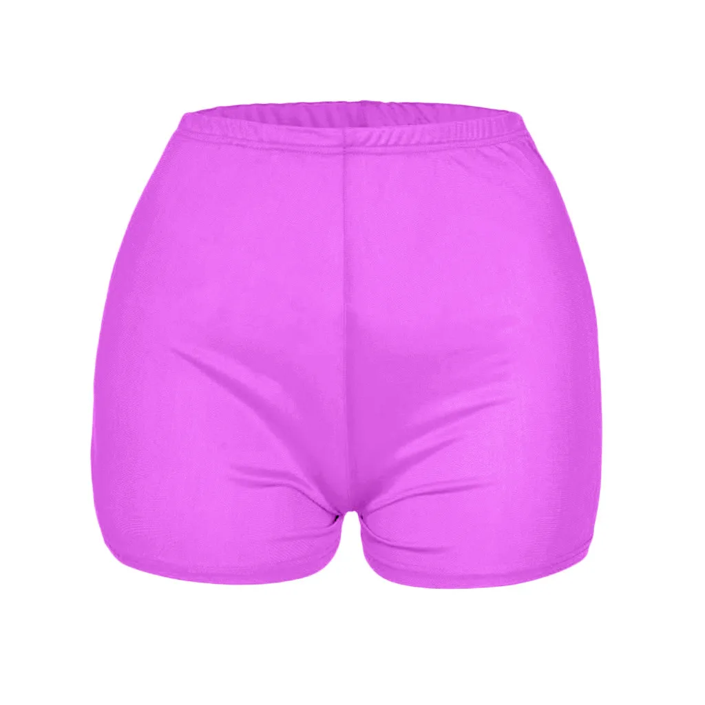 Женские Шорты туфли на высоком каблуке с Для женщин Gushers снэк-Шорты принтом в виде