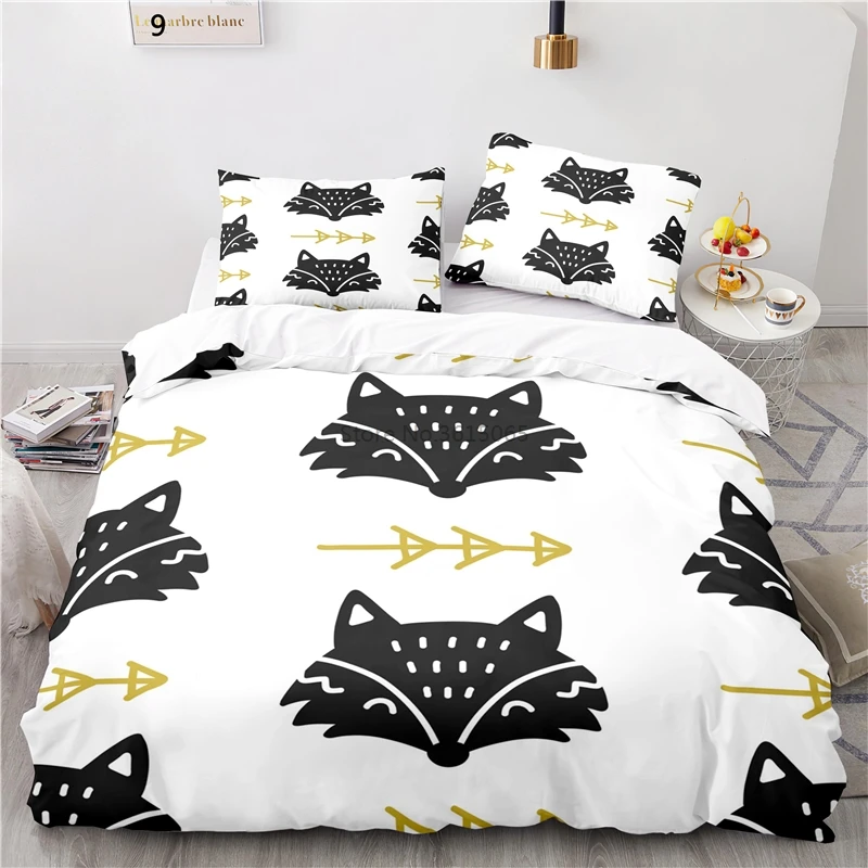 Комплект постельного белья для мальчиков и девочек с 3d-изображением животных