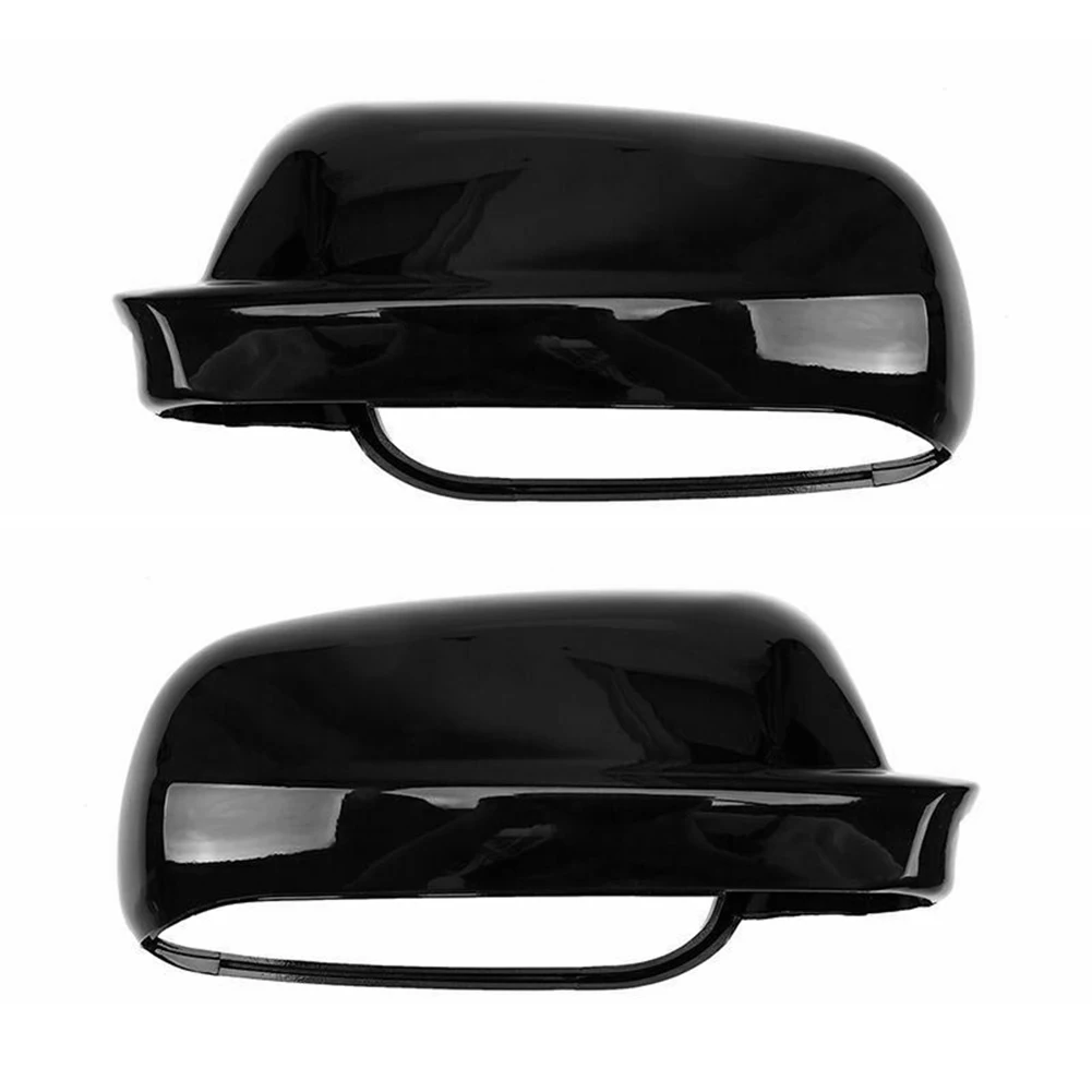 

ABS Plastic Door Mirror Covers Automotive Replacement Side Mirror Caps for VW Golf R32 GTI Rabbit 2004 Passat B5 Black