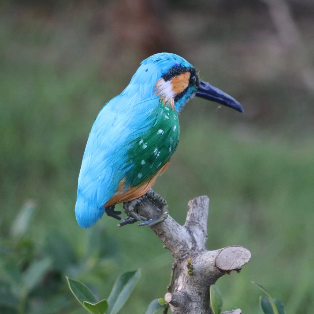 

Handcraft Lifelike Kingfisher Garden Sculpture Cages Tree Bonsai Ornament