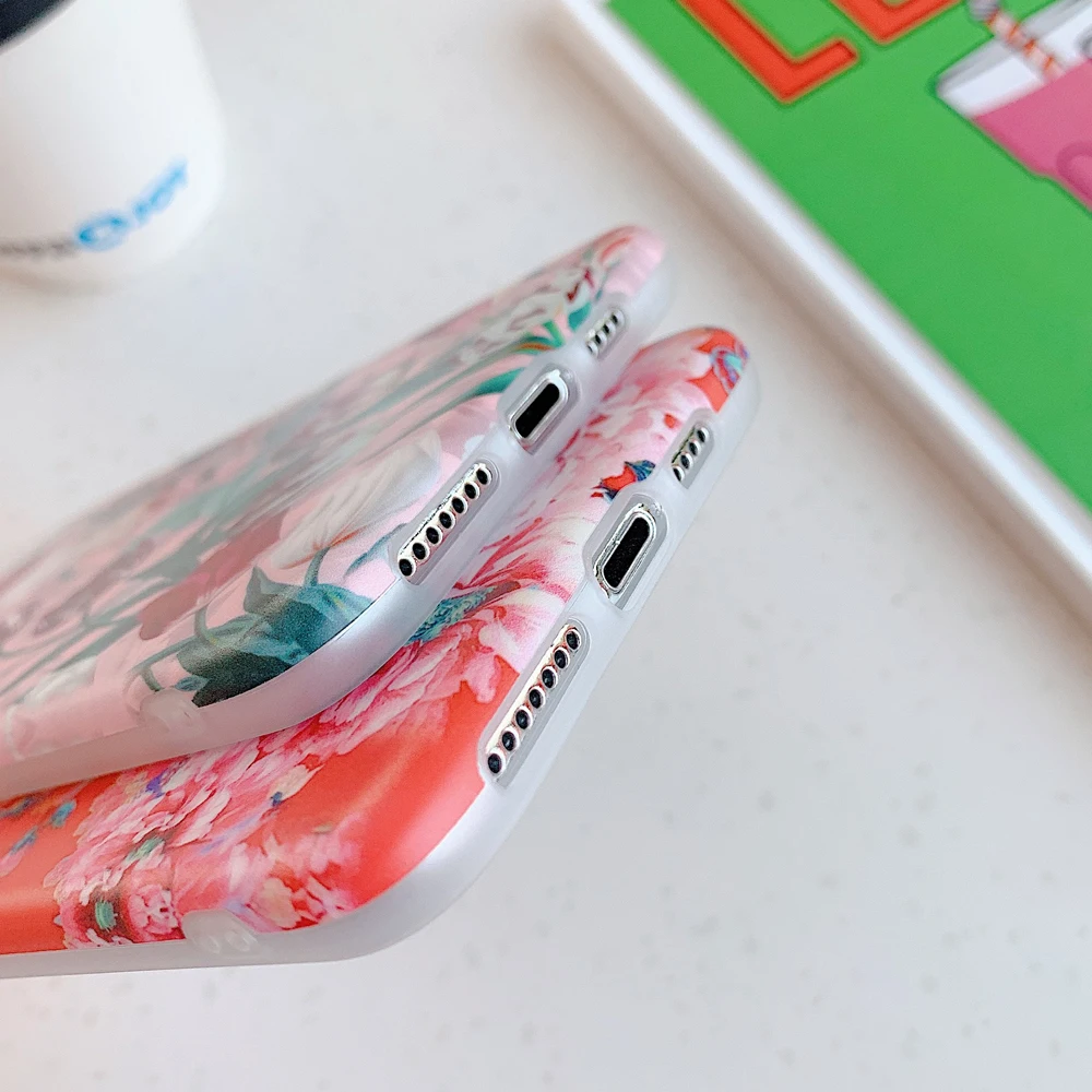 Чехол LACK для телефона с милыми розами iPhone 11 11pro Max чехлы X XS MAX XR 7 8 Plus SE чехол