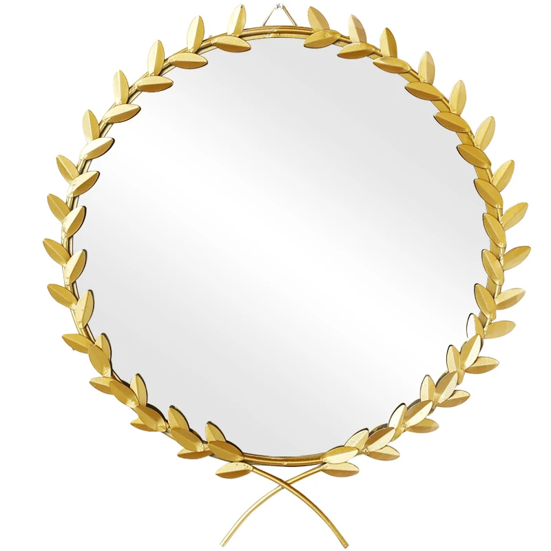 Металлическое круглое зеркало для макияжа Северной Европы подвесное украшение