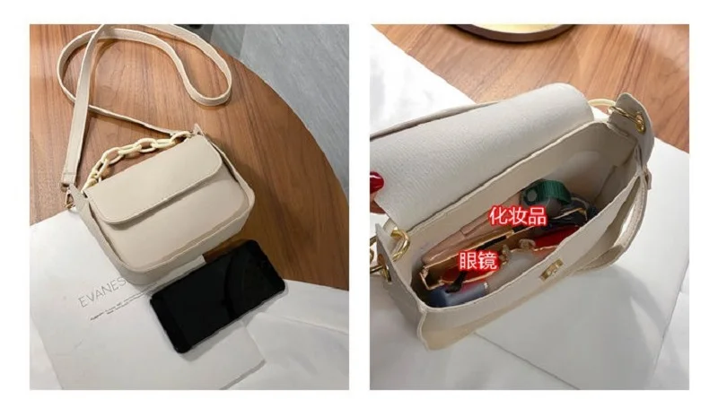 

Women Handbags Novelties for Women Solid Small PU Leather Crossbody Bags 2021 Chain Designer Lady Travel Bags Over The Shoulder