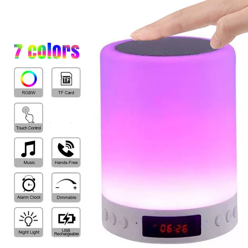 Цветной ночник Bluetooth-совместимый умный портативный Настольный прикроватный