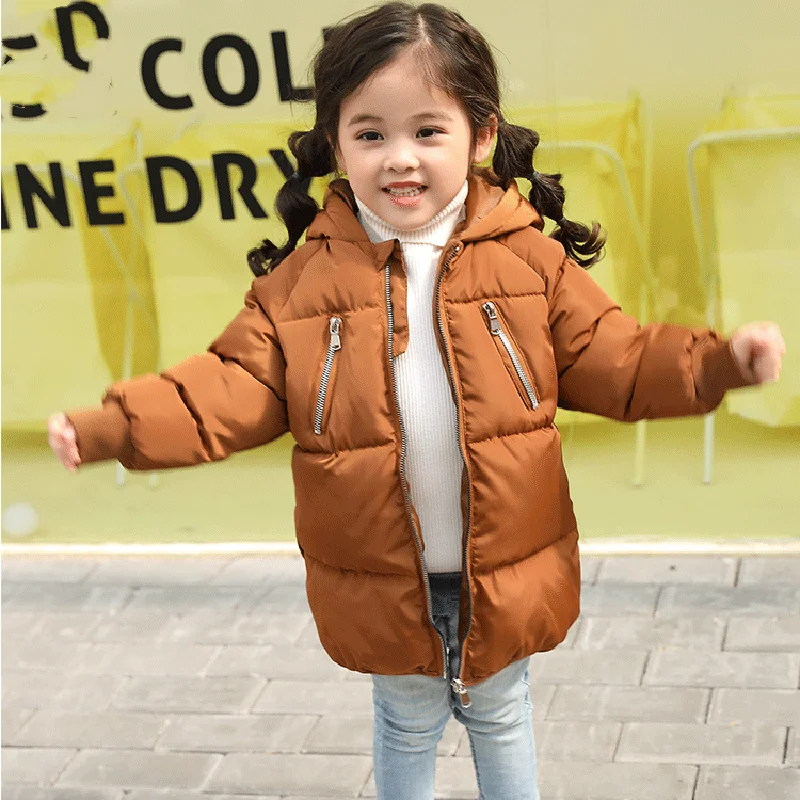 

Ashion Children'S Jackets Solid Color Kids Thickened Coats Boys Girls Outerwear Parkas Winter Coat Warm Toddler Greatcoat Baby C