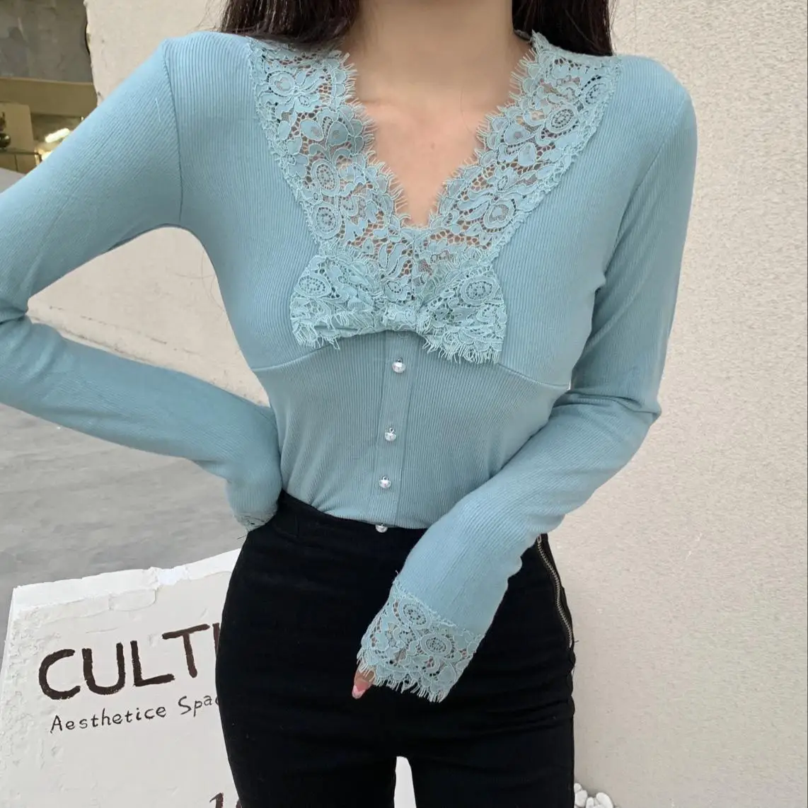 

New Spring Tops Sexy T-Shirt Women Elasticity T Shirt Korean Style Tee Woman Clothes Slim Female Skinny Long Sleeve Tops