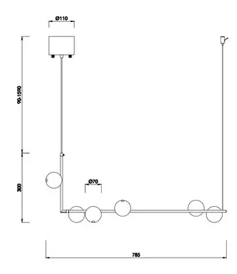 Nordic Минималистский дизайн Стекло шаровидная люстра креативное искусство