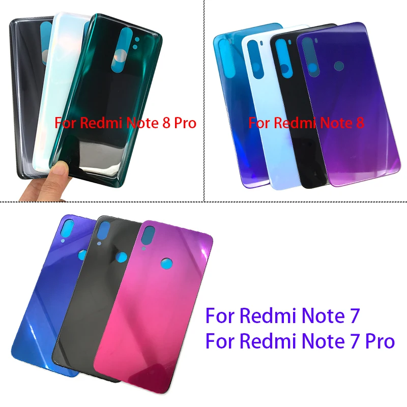 

For Redmi Note7 Note8 Pro Battery Cover Back Glass Panel Case For Xiaomi Redmi Note 7 8 Pro Back Battery Cover Rear Door Housing